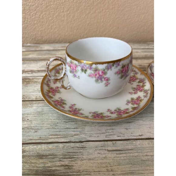 Elite Works Limoges France Bridal Wreath Pink Rose Garland 5-Pc Set REPLACEMENT - Picture 8 of 16